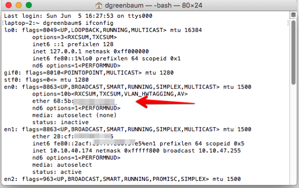 Macterminal Macадрес E1465163124908