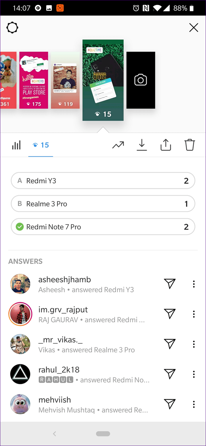 Стикер викторины в Instagram 15