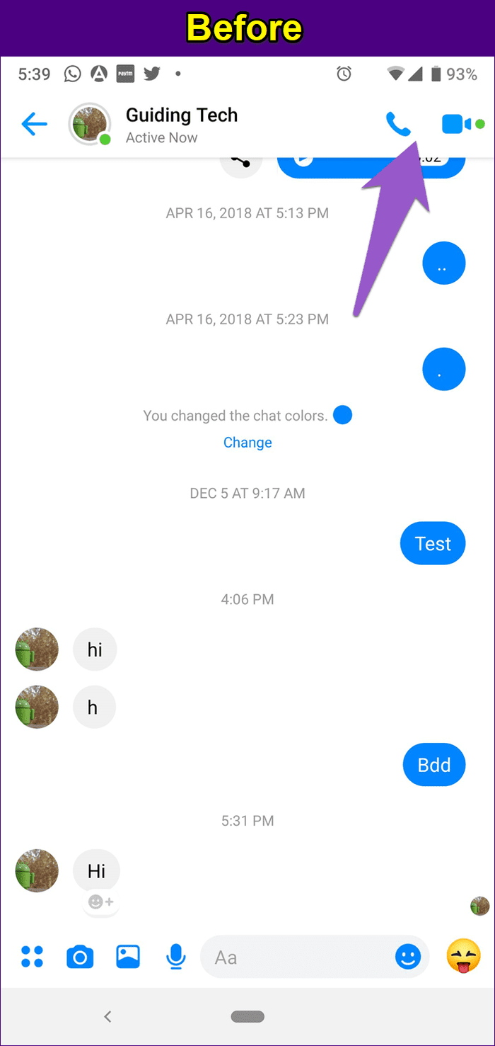 Заблокировать в Facebook Messenger 2