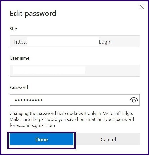 Как управлять сохраненными паролями в Microsoft Edge, шаг 11