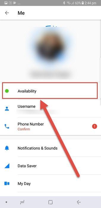 Скрыть в Facebook Messenger 2