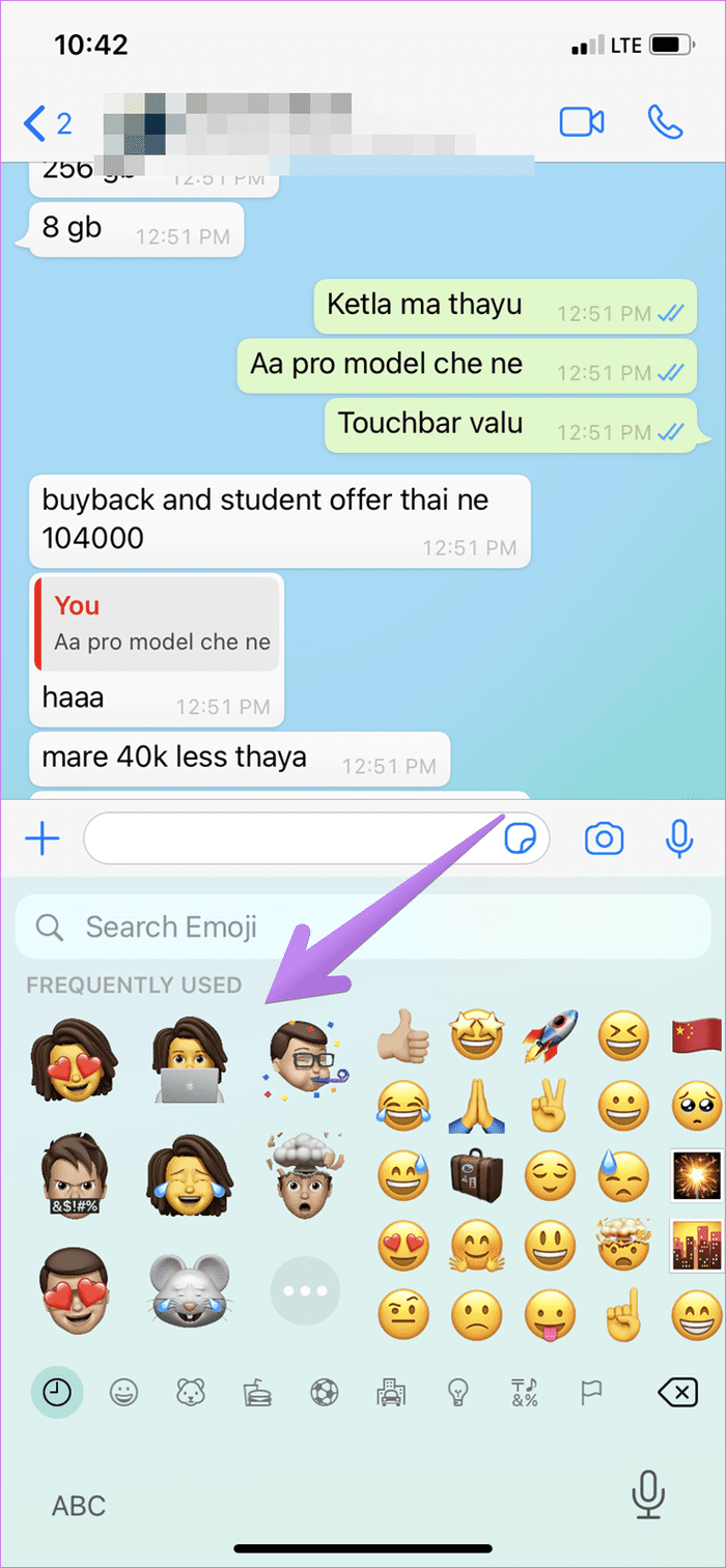 Используйте наклейку imessage memoji в WhatsApp Telegram Facebook 9