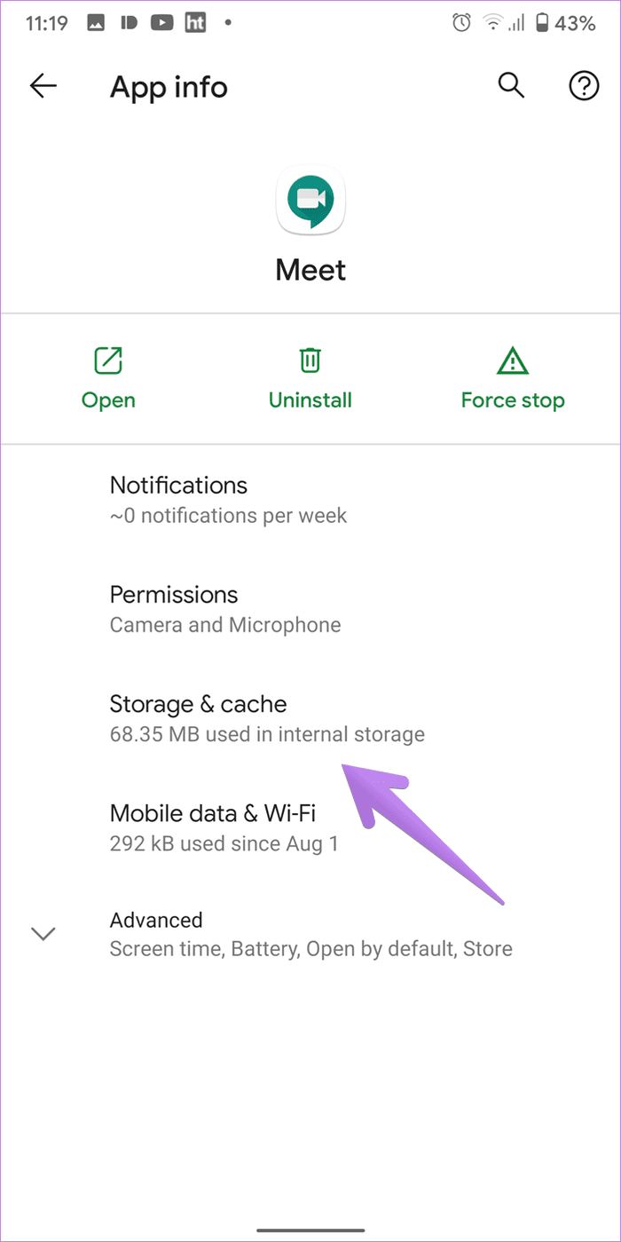 Изменить имя и фото профиля google Meet 15