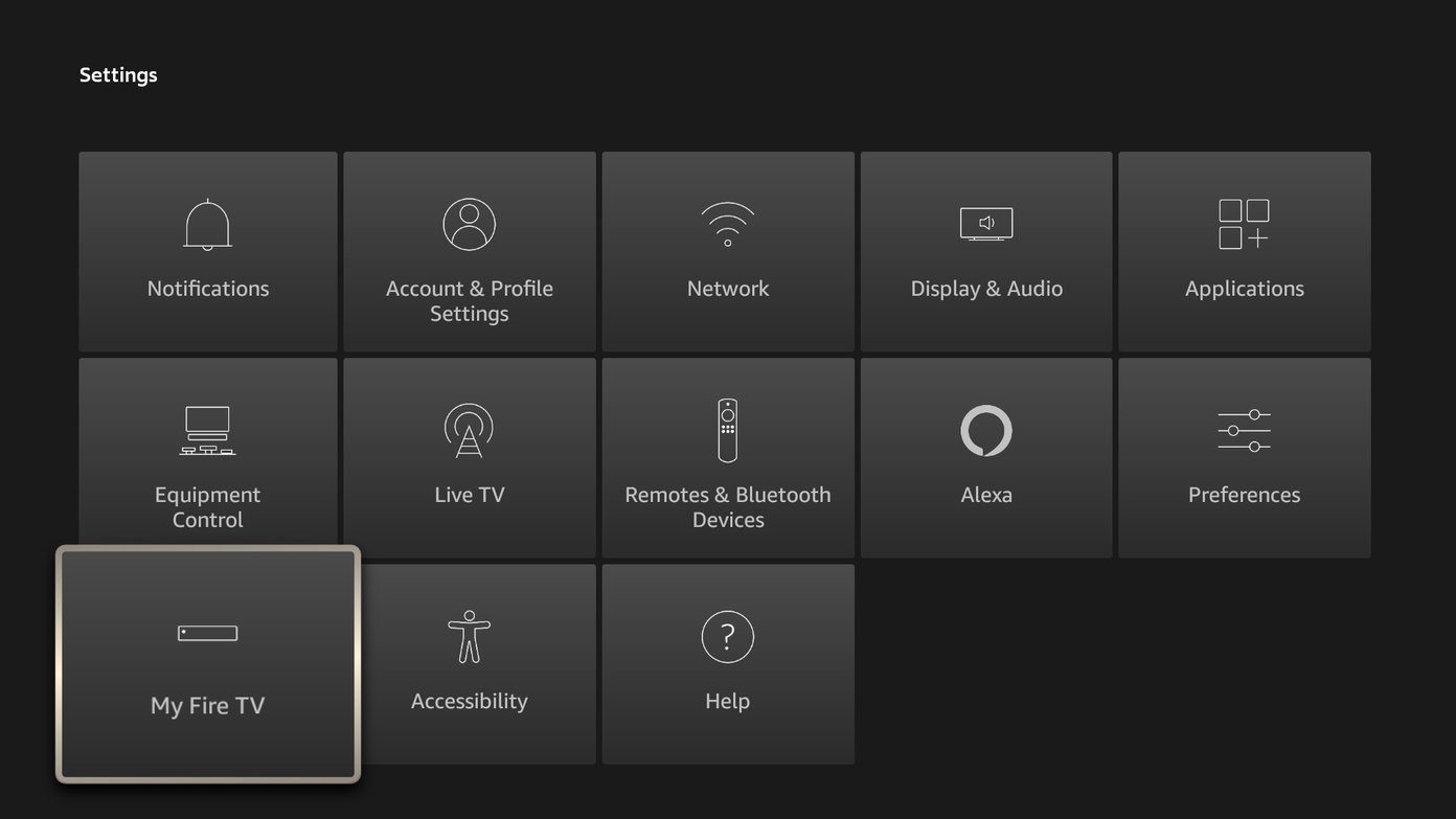 Меню моего Fire TV