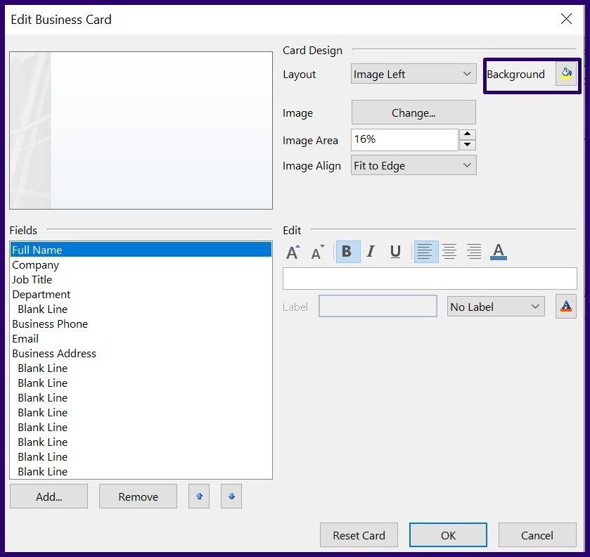 Как создавать и использовать визитки в Outlook шаг 7