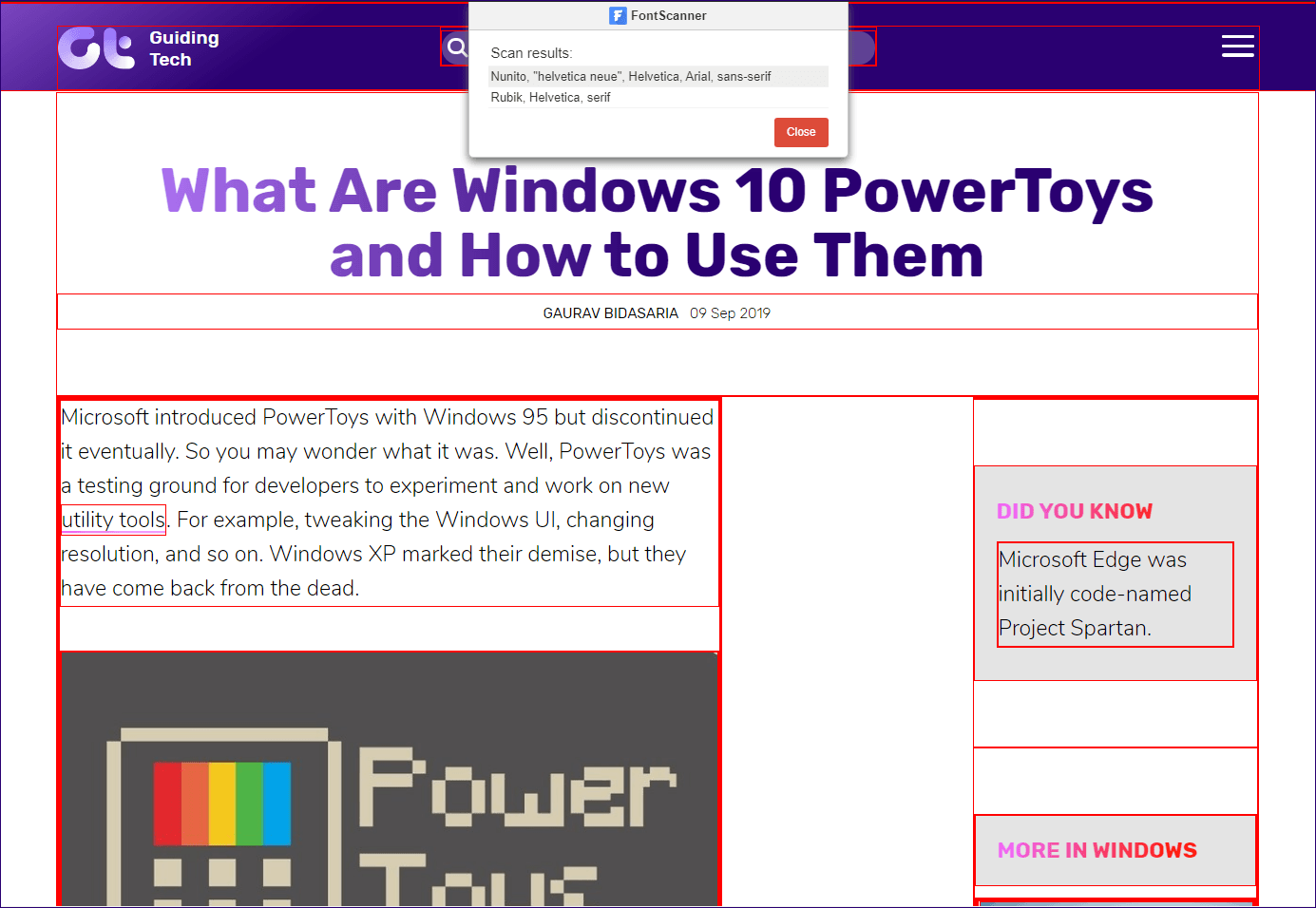Расширения Chrome идентифицируют шрифты 13