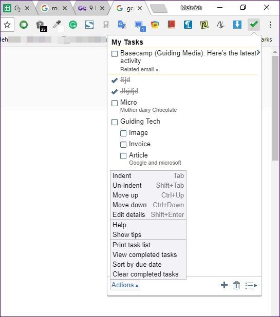 Возможности Google Tasks Подсказки 19