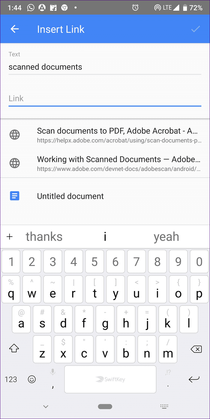 Добавить отсканированное изображение Документы Google 11