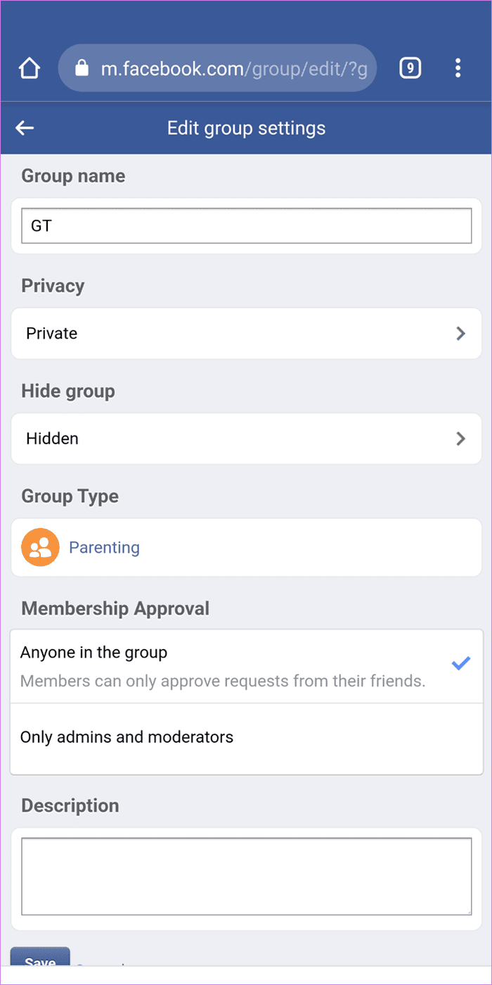 Как изменить настройки группы facebook 16