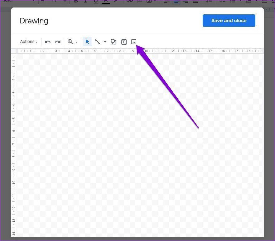 Панель рисования в Google Docs