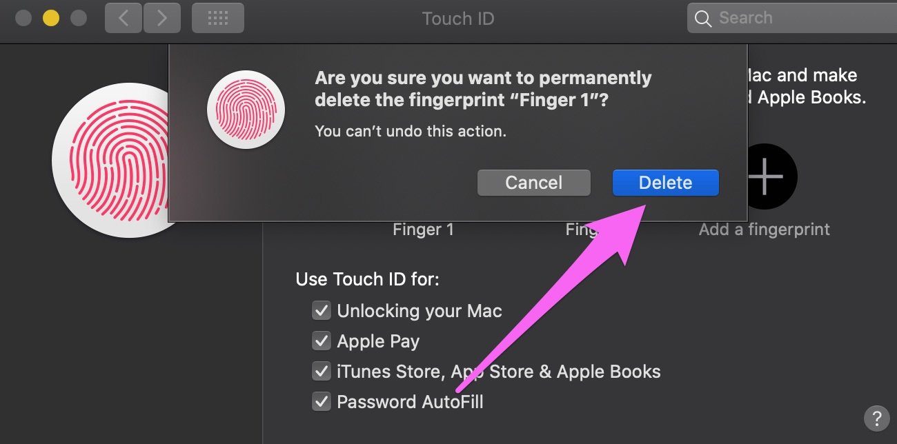 Исправить сенсорный идентификатор не работает macbook 05