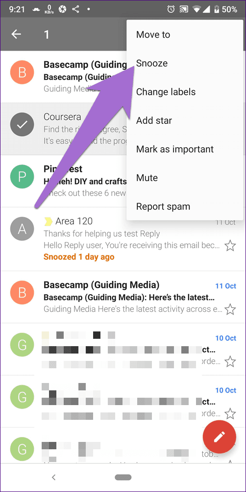 Архив Gmail Отложить и отключить звук 11