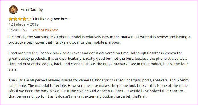 Лучший чехол для Samsung Galaxy M20 Casotec Comfort Grip Silicon Tpu Case Rev