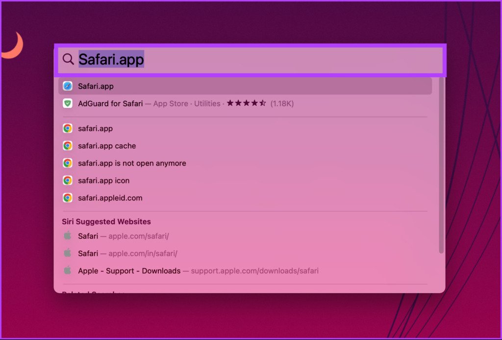 откройте Safari с помощью Launchpad