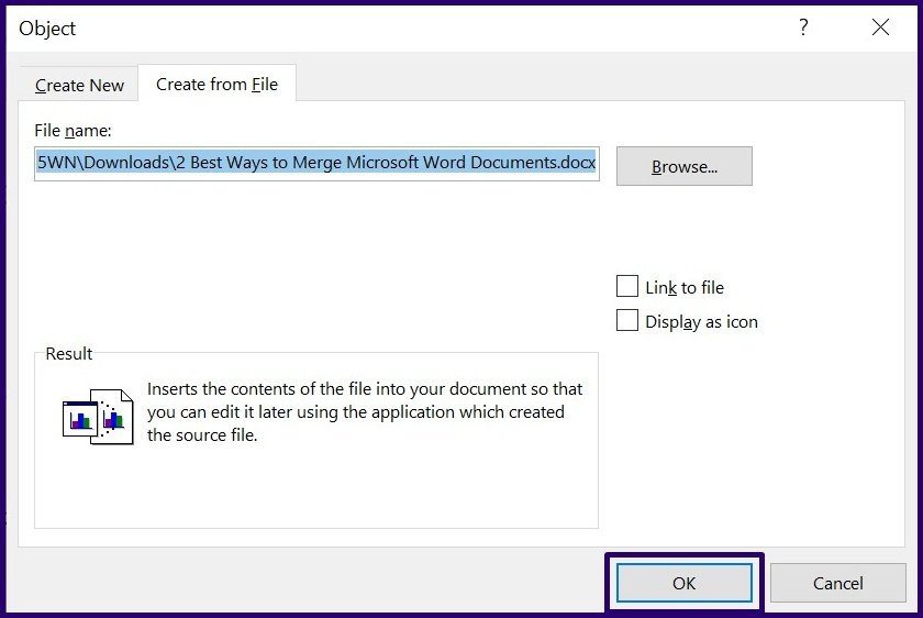 Как объединить документы Microsoft Word, шаг 9