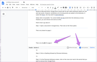Другой верхний колонтитул Google Docs 3