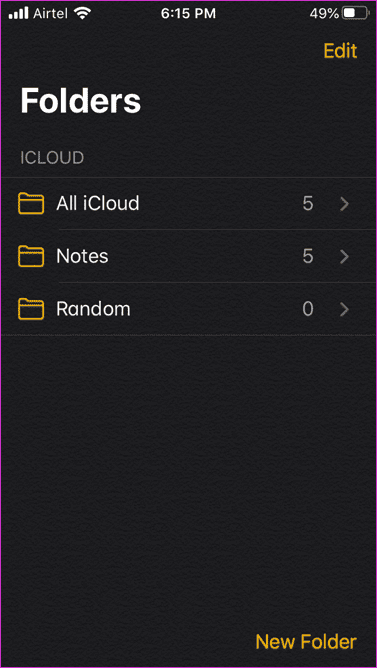 Ноутбук Zoho против Apple Notes 6