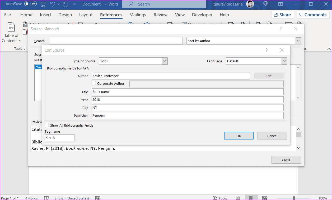 Как добавить цитаты и библиографию в Microsoft Word 8