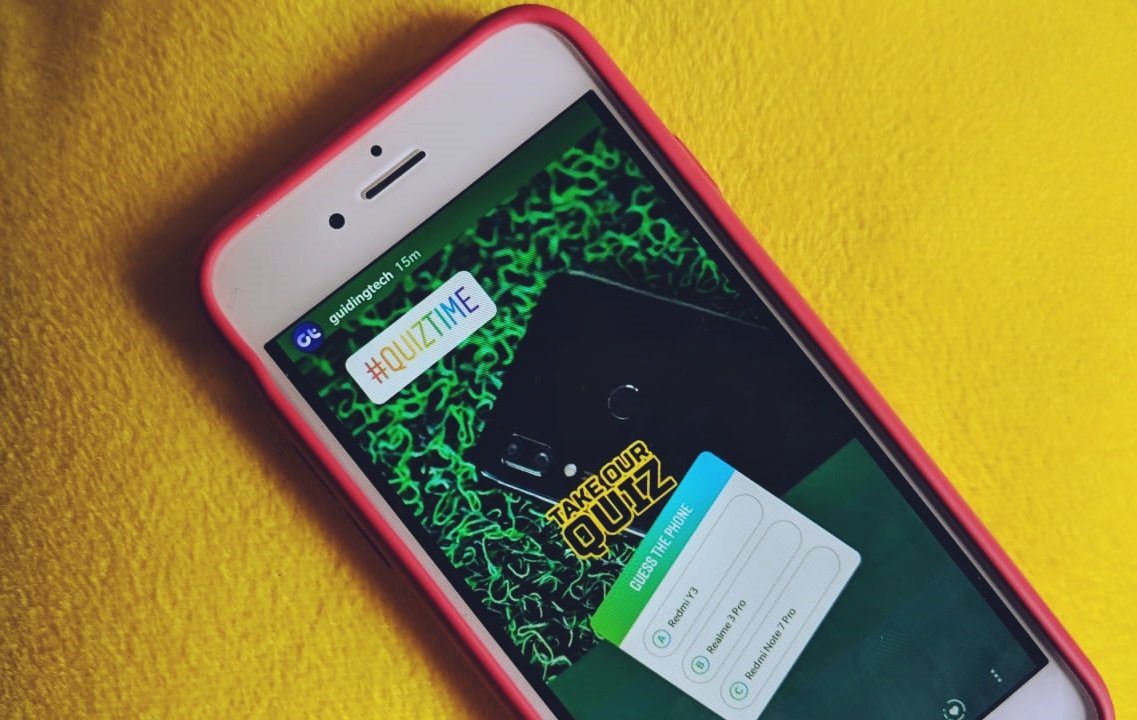 Стикер викторины Instagram
