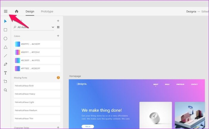 Экспорт Adobe Xd в HTML 01