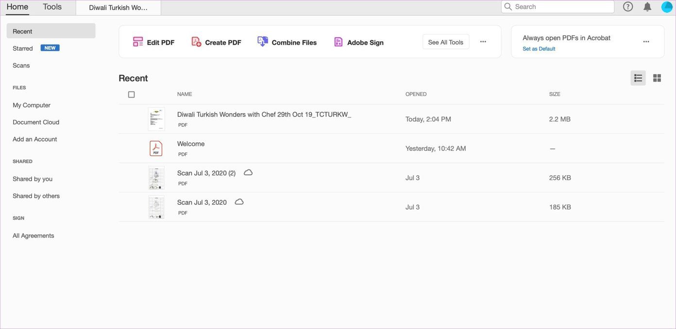 Пользовательский интерфейс Adobe
