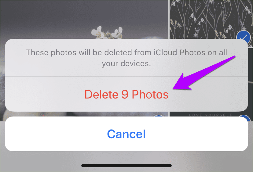 Удалить фотографии из iCloud 4