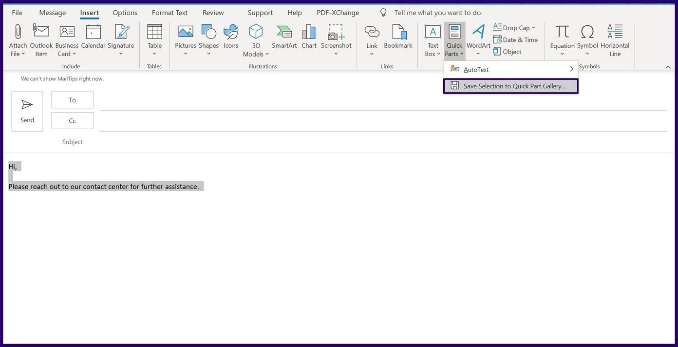 Создайте шаблон электронной почты в Microsoft Outlook, шаг 10