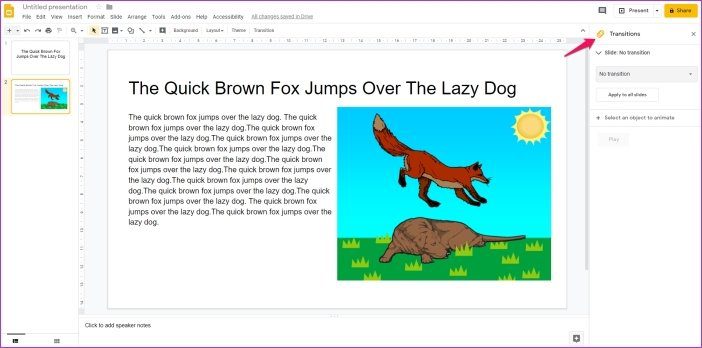 Добавить анимацию в Google Slides 5