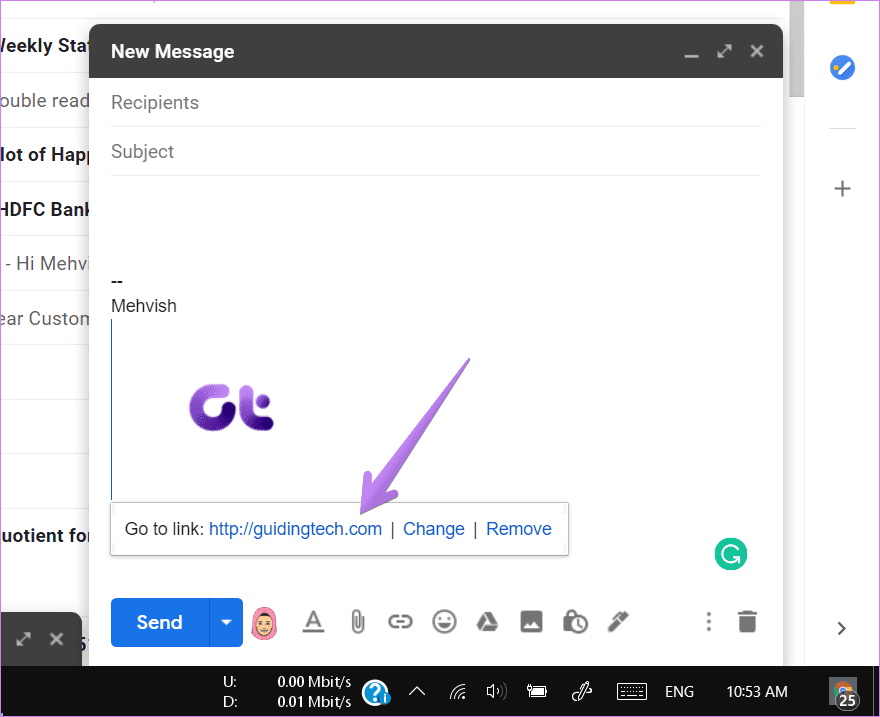 Добавить ссылку на изображение в подпись gmail 15
