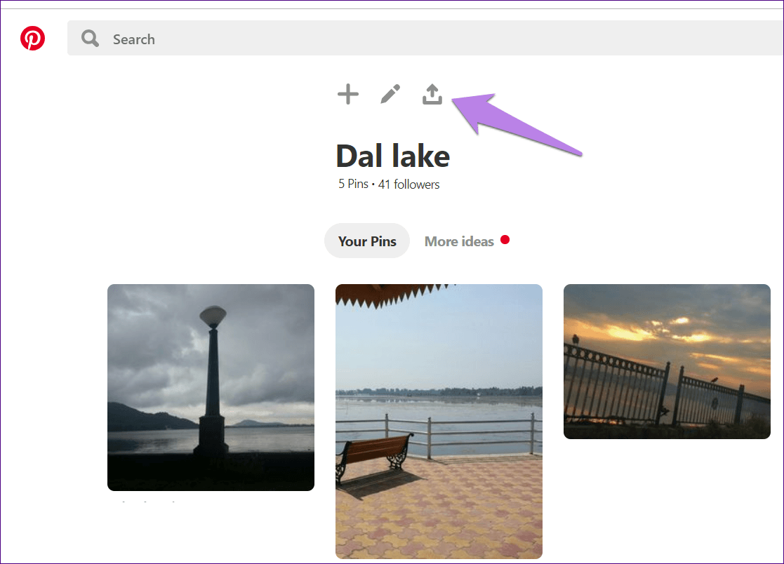 Поделиться досками Pinterest 2