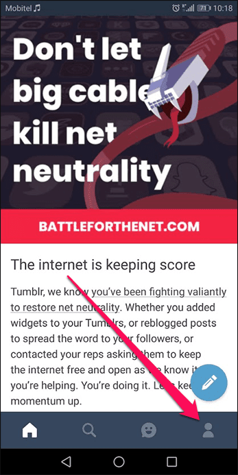 Tumblr Уменьшить использование данных 1