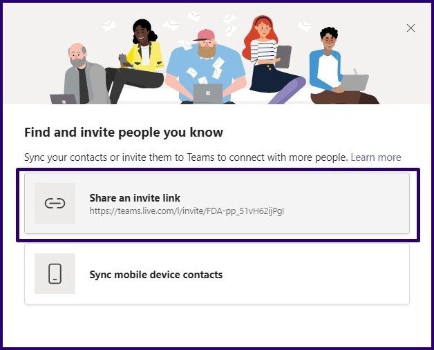 Как добавить контакты в Microsoft Teams шаг 3