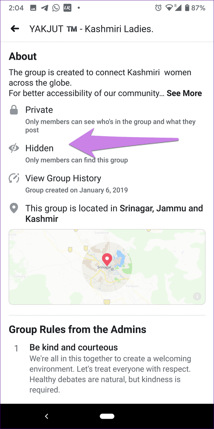 Настройки конфиденциальности Facebook Closed Secret и Private Group 5