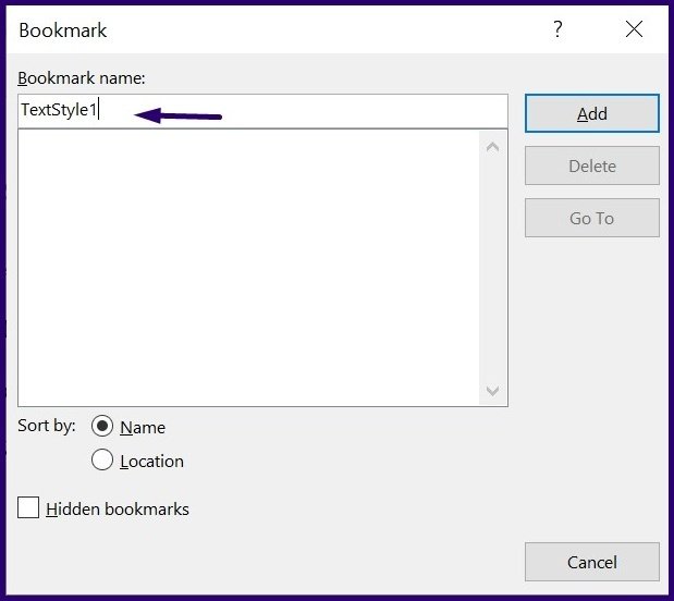 Как управлять закладками в Microsoft Word шаг 5