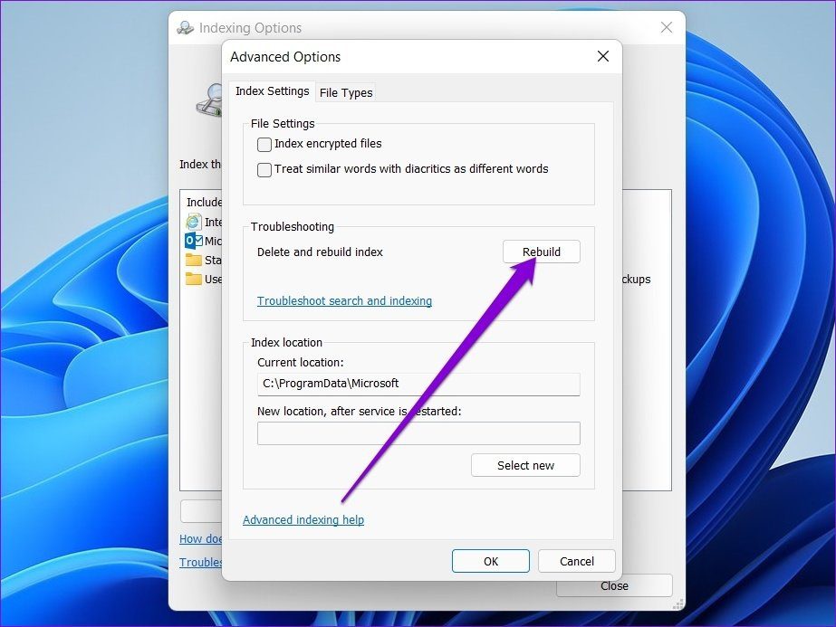Восстановить кеш Outlook в Windows 11