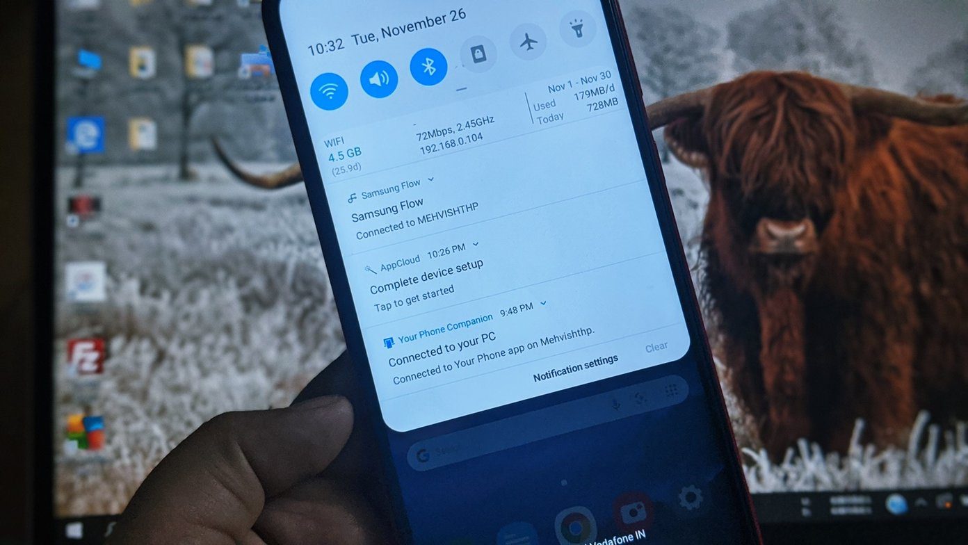 Приложение Microsoft Your Phone против Samsung Flow Fi