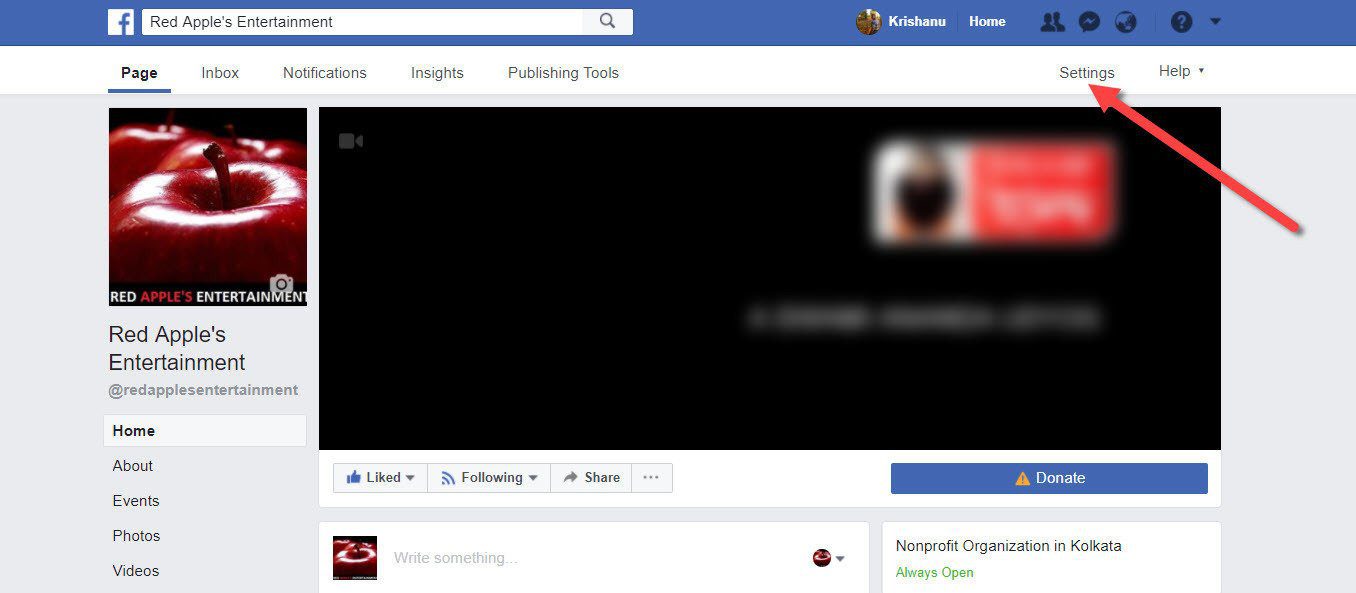 Уведомления на странице Facebook 1