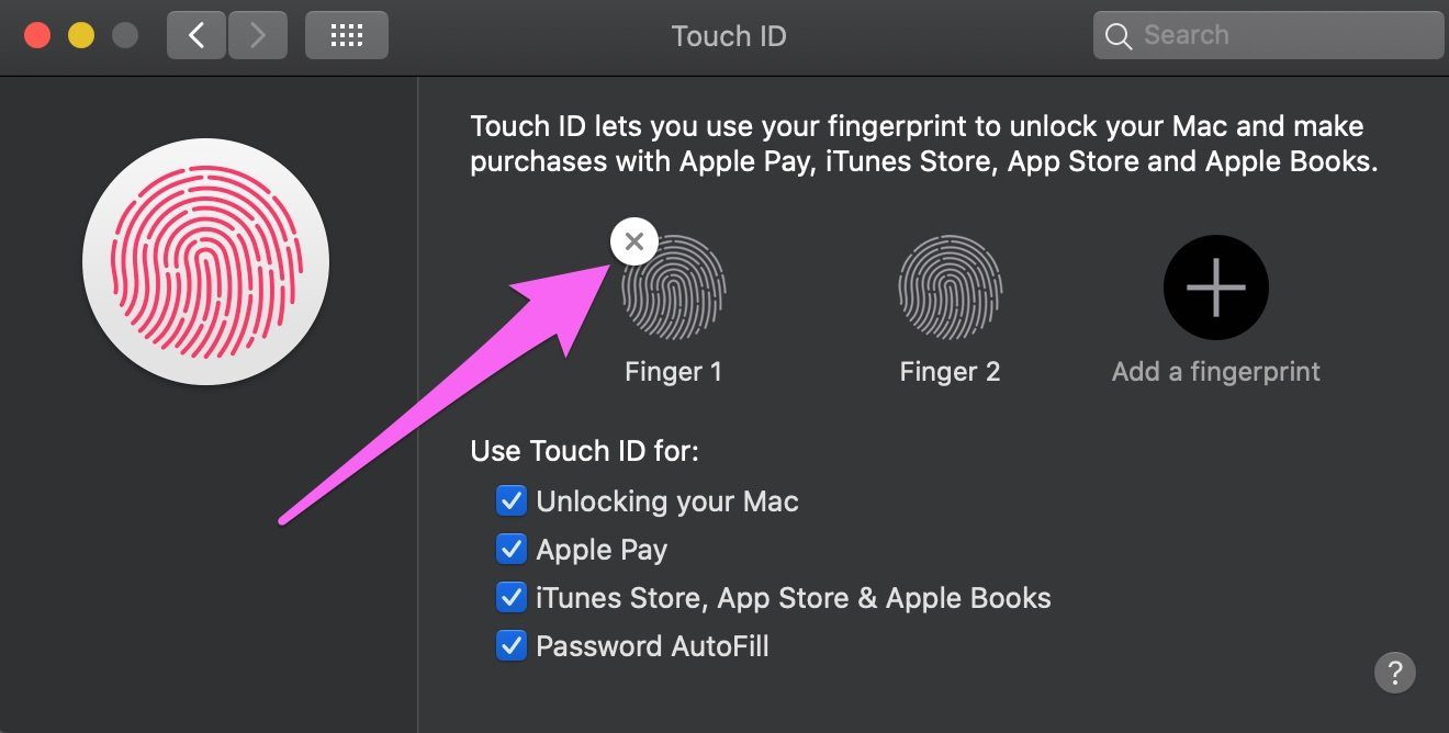Исправить сенсорный идентификатор не работает macbook 03