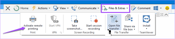 Удаленная печать Team Viewer Активация удаленной печати