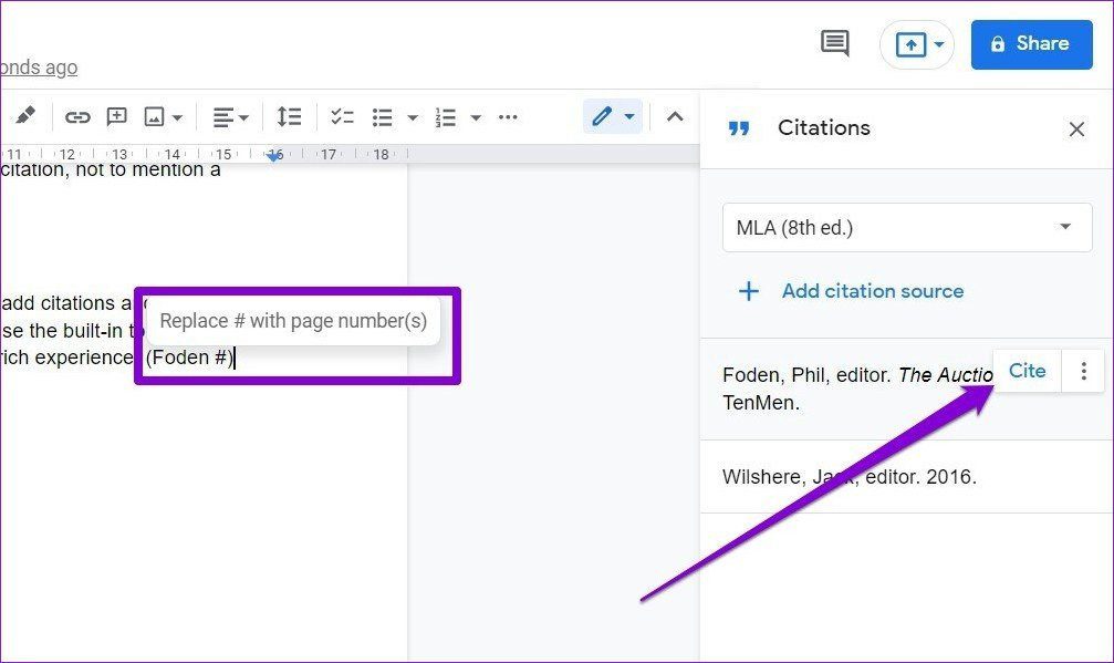 Вставьте ссылку в Google Docs