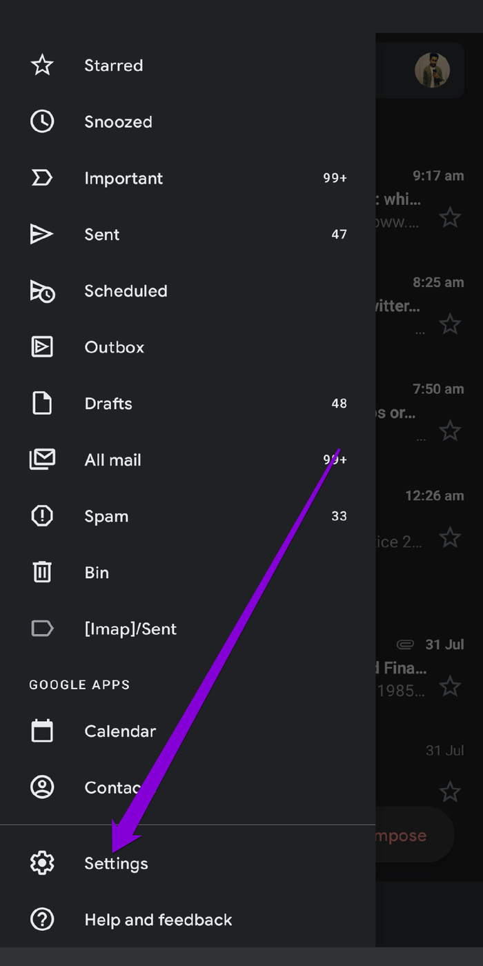 Настройки Gmail