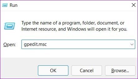 Откройте групповую политику в Windows 11.