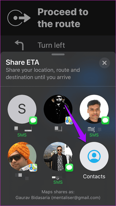 Как использовать Apple Maps для автоматической отправки Live Eta 6