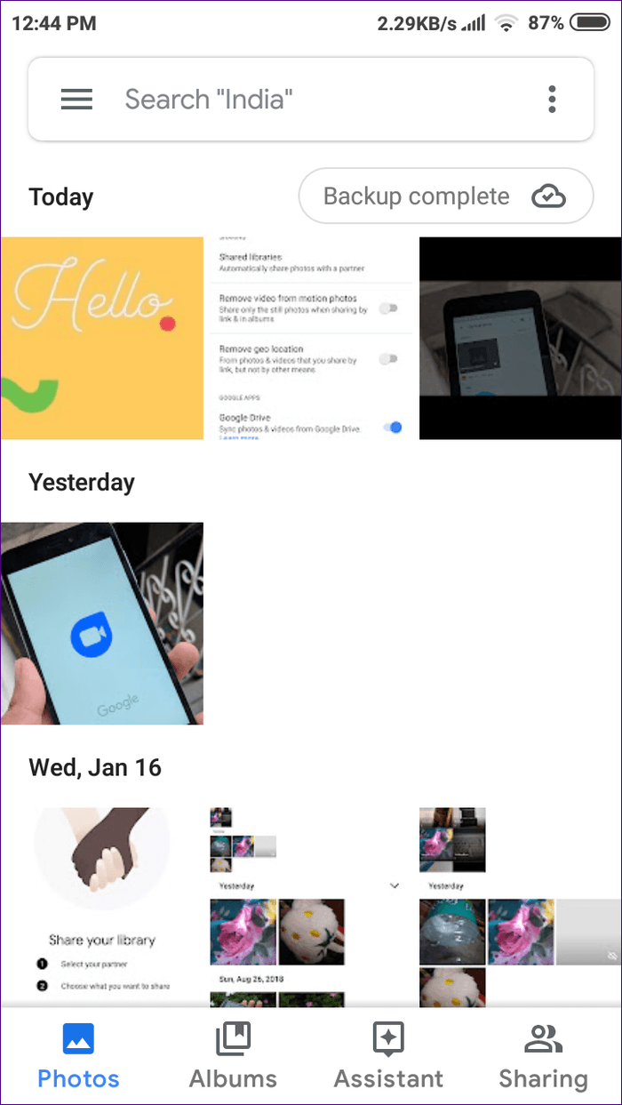Удалить фотографии с Google Диска 3