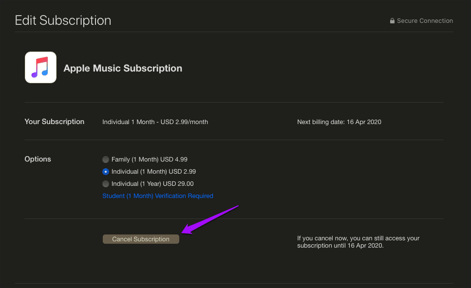 Отписаться от Apple Music 25 числа