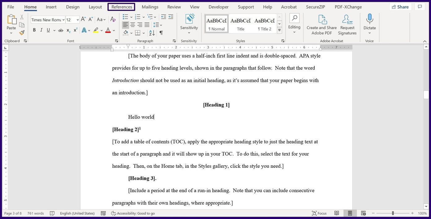 Как создавать и вставлять сноски и концевые сноски в Microsoft Word шаг 3