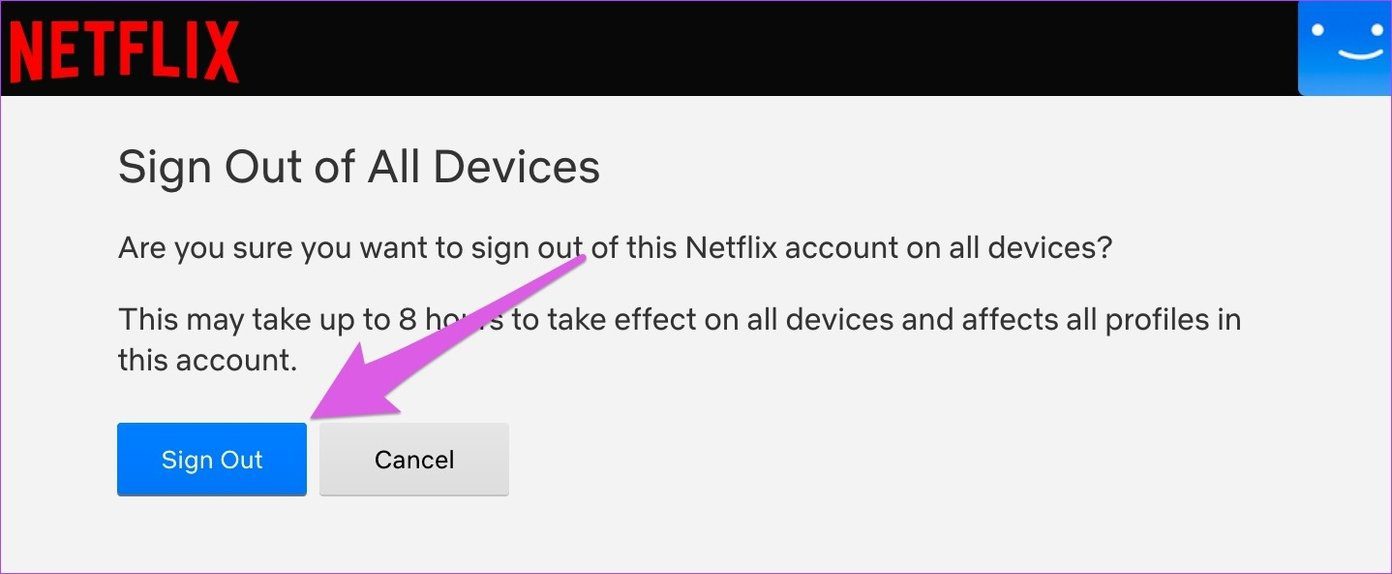 Что происходит, когда вы выходите из своей учетной записи netflix со всех устройств 03