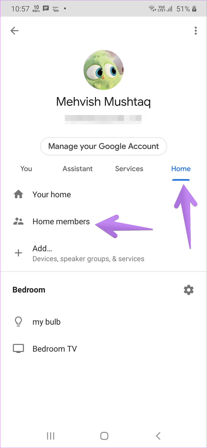 Google Home удалить связанную учетную запись 5