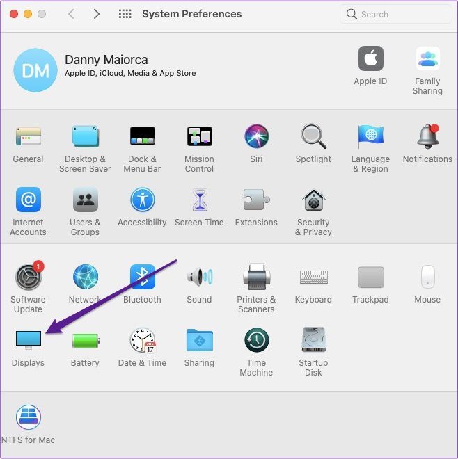 Системные настройки дисплея Mac