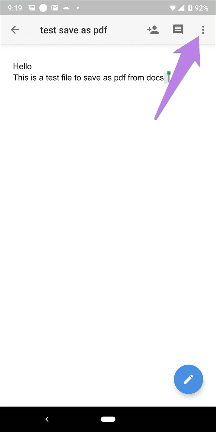 Сохранить Google Документы как PDF 2